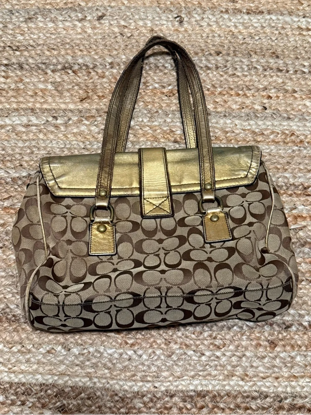 Vintage Y2K Coach Signature SoHo Tote